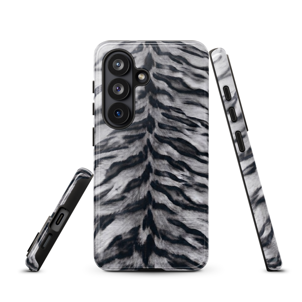Gray Tiger Print Tough Case for Samsung