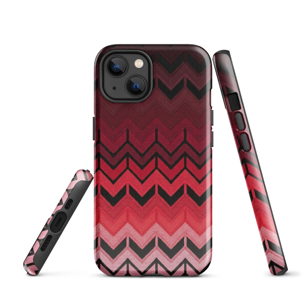 Red Chevron Tough Case for iPhone®