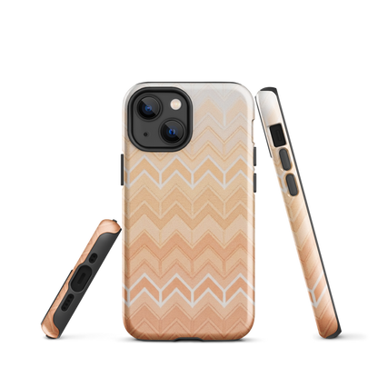 Coastal Orange Chevron Pattern Tough Case for iPhone®
