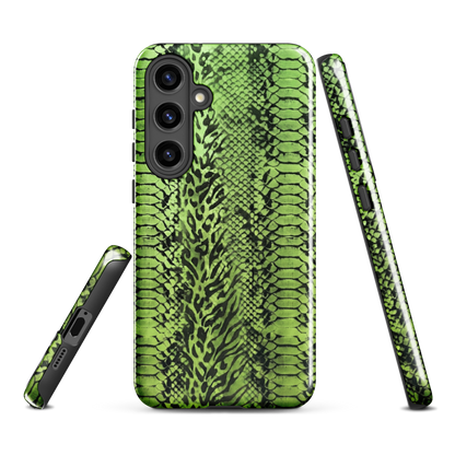 Green Snake Skin & Leopard Print Tough Case for Samsung