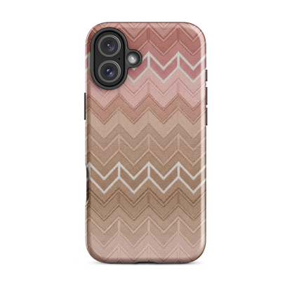 Pink & Muaves Chevron Pattern Tough Case for iPhone®