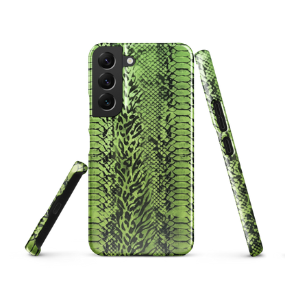 Green Snake Skin & Leopard Print Snap Case for Samsung