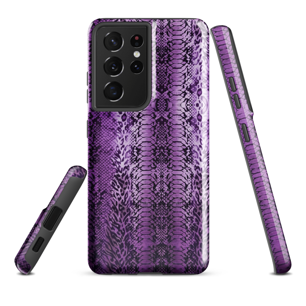 Purple Snake Skin Tough Case for Samsung