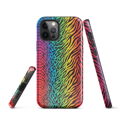 Vibrant Rainbow Snake Skin Leopard & Zebra Print Case for iPhone®
