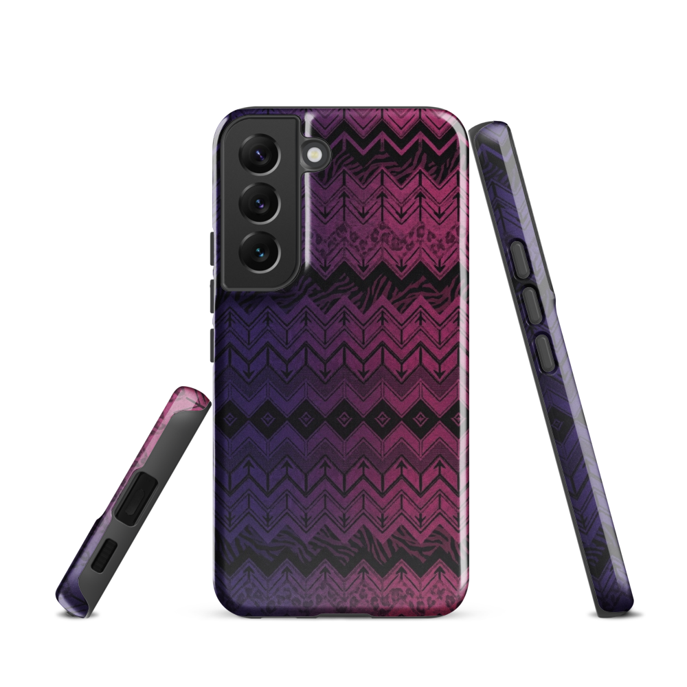 Purple & Pink Chevron Classic Pattern Tough Case for Samsung
