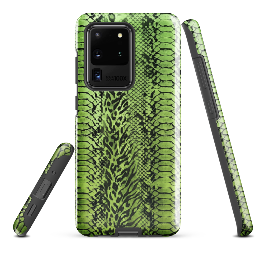 Green Snake Skin & Leopard Print Tough Case for Samsung