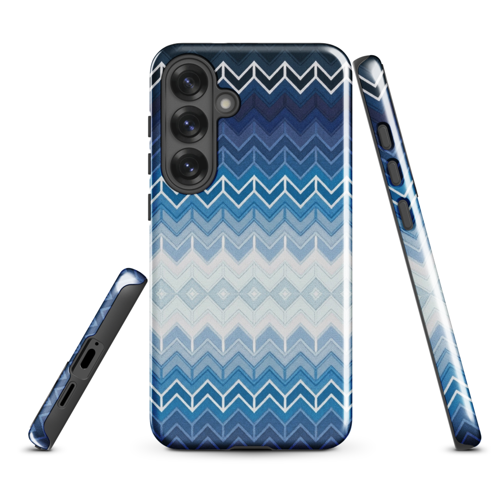 Blue Chevron Tough Case for Samsung