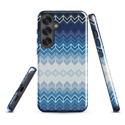 Blue Chevron Tough Case for Samsung