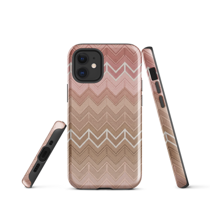 Pink & Muaves Chevron Pattern Tough Case for iPhone®