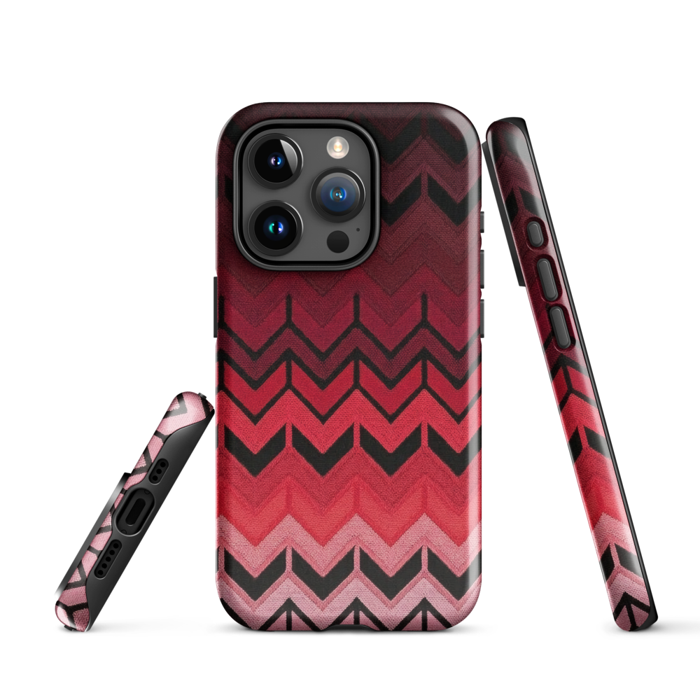 Red Chevron Tough Case for iPhone®