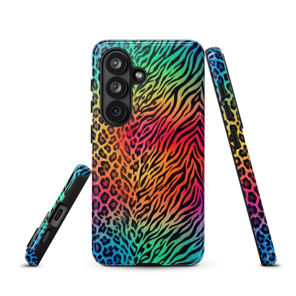 Rainbow Leopard & Zebra print Tough Case for Samsung