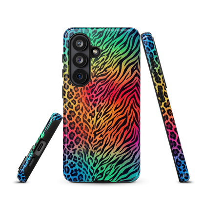 Rainbow Leopard & Zebra print Tough Case for Samsung