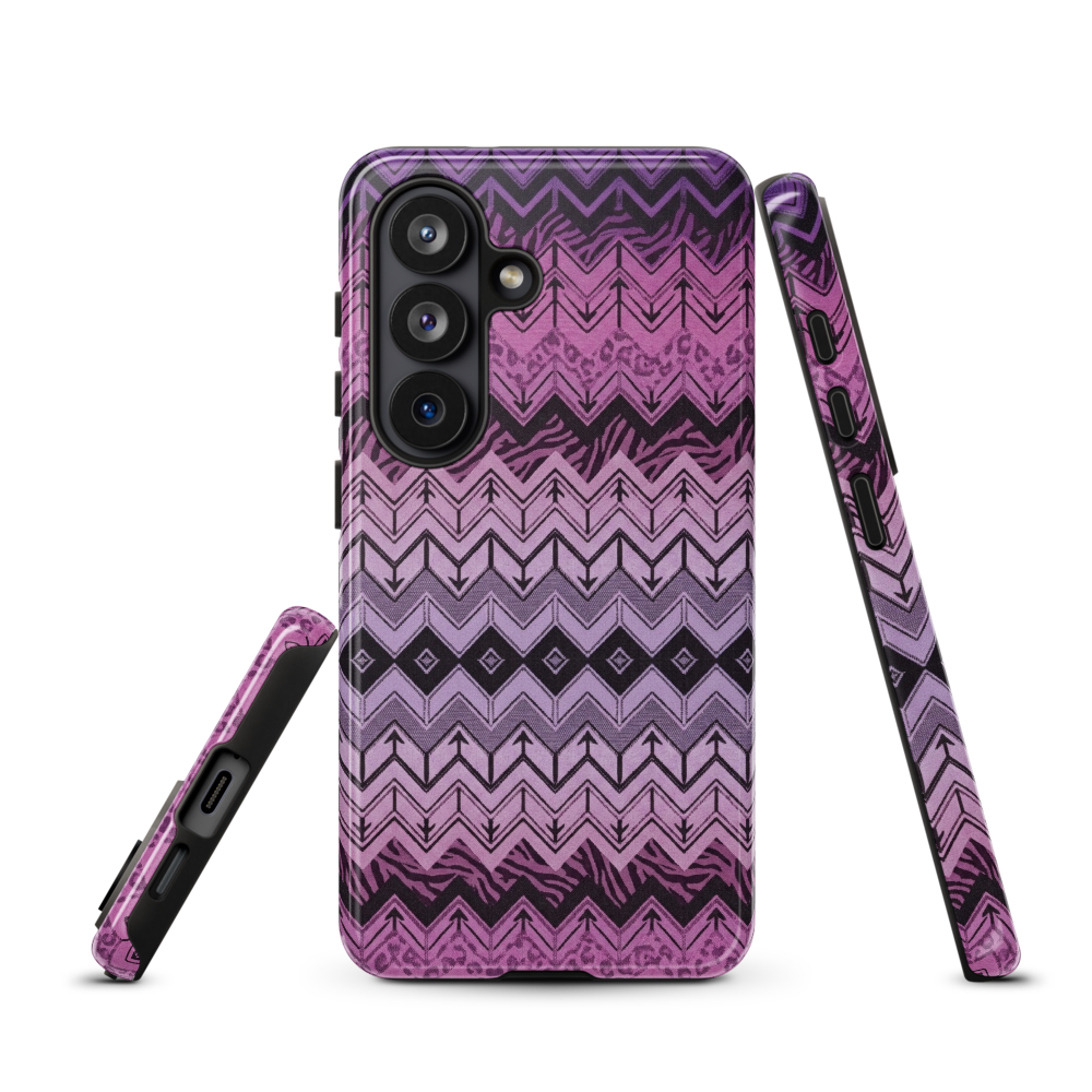 Purple Chevron Zebra & Leopard Print Tough Case for Samsung