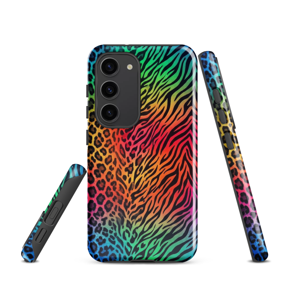 Rainbow Leopard & Zebra print Tough Case for Samsung