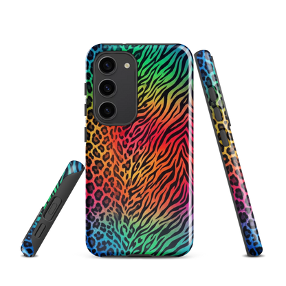 Rainbow Leopard & Zebra print Tough Case for Samsung