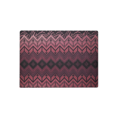 Pink Zebra & Leopard Print Special Edition Chevron Pattern Glass Cutting Board