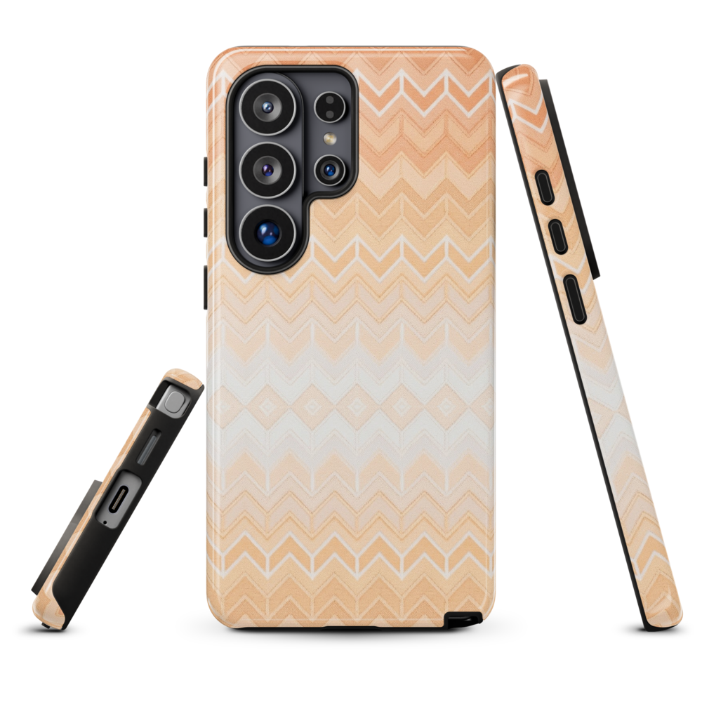 Orange Chevron Tough Case for Samsung