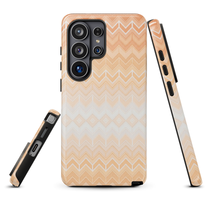 Orange Chevron Tough Case for Samsung