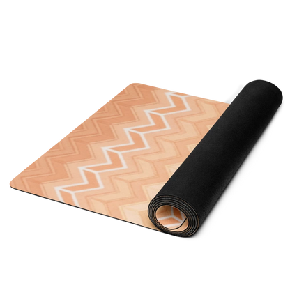 Orange Coastal Chevron Pilates Yoga Mat