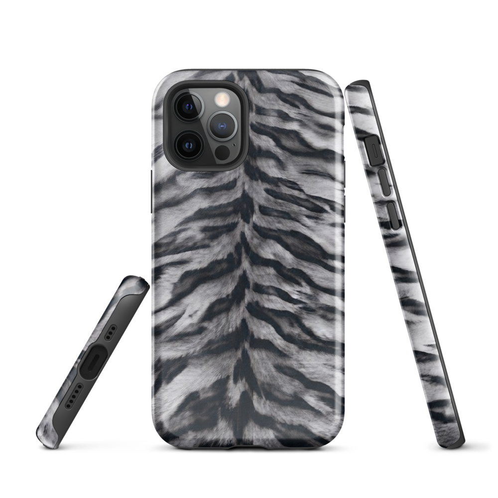 Gray Tiger Print Tough Case for iPhone®