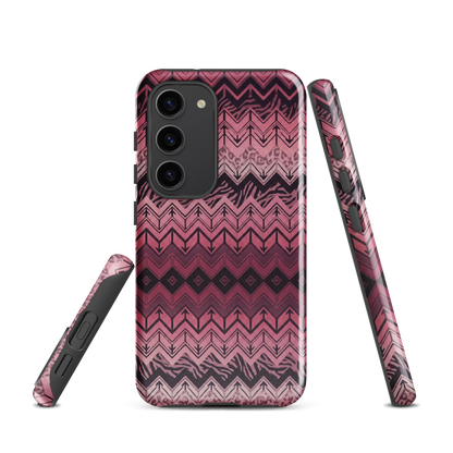 Pink Chevron Pattern Leopard & Zebra Print Tough Case for Samsung