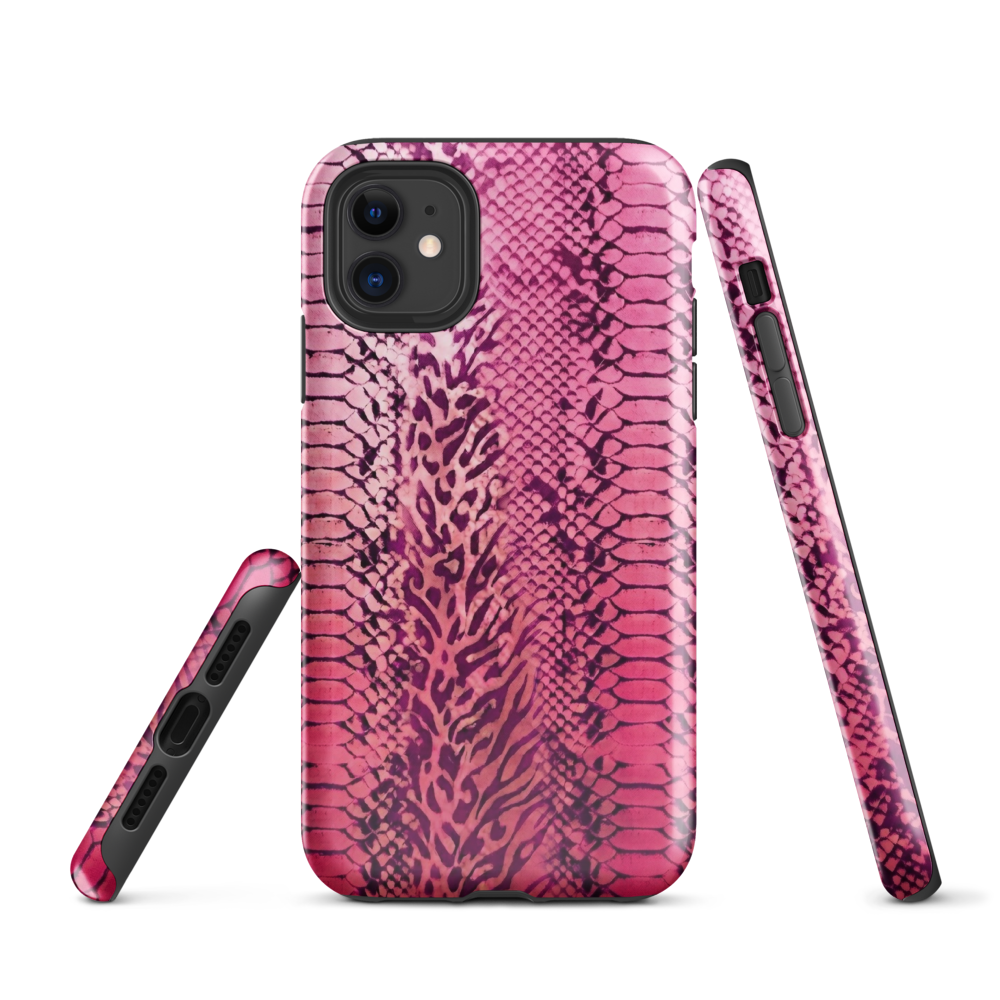 Pink Leopard Print and Snake Skin Tough Case for iPhone®