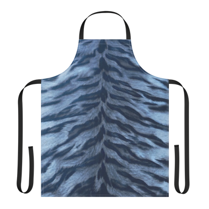 Blue Tiger Print Strap Apron