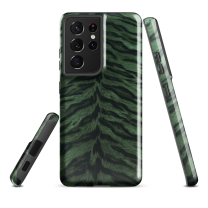 Green Tiger Print Tough Case for Samsung