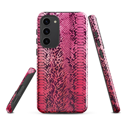 Pink Snake Skin & Leopard Print Tough Case for Samsung