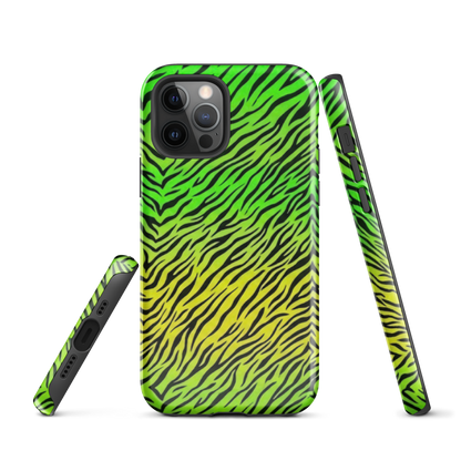 Green & Yellow  Zebra Print Tough Case for iPhone®