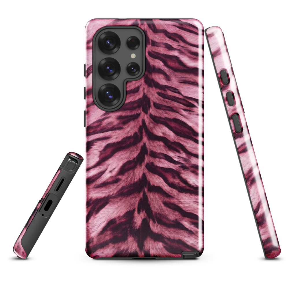 Pink Tiger Print Tough Case for Samsung