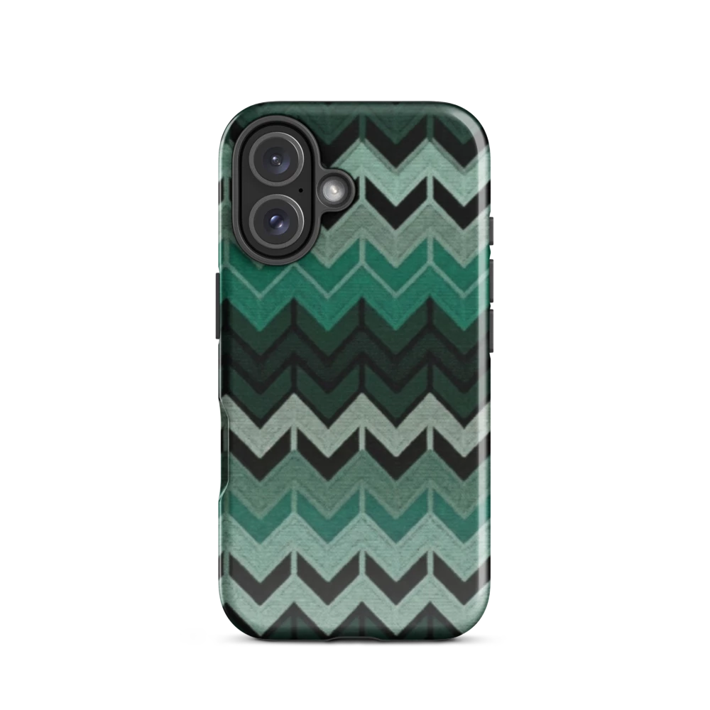 Green Chevron Tough Case for iPhone®