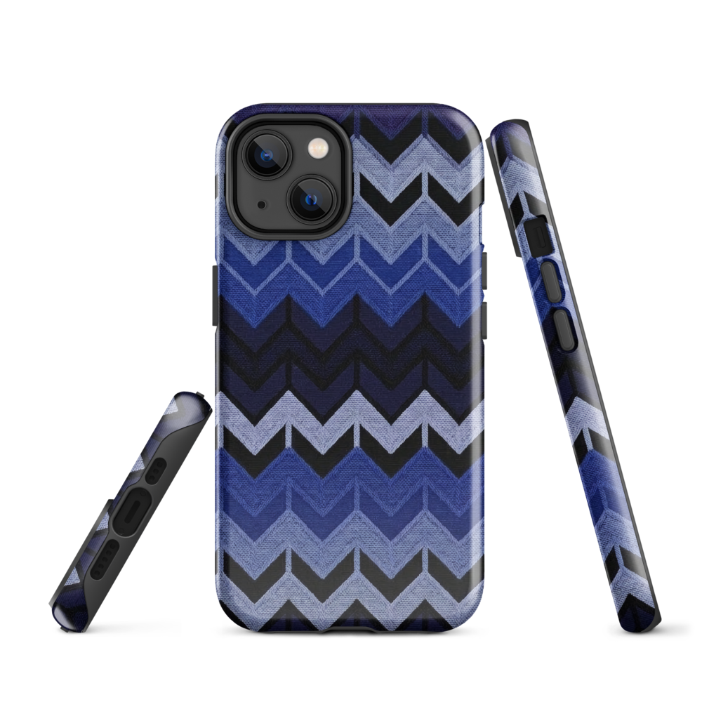 Blue Chevron Tough Case for iPhone®