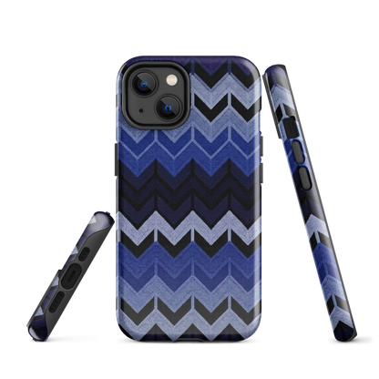 Blue Chevron Tough Case for iPhone®