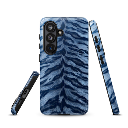 Blue Tiger Print Tough Case for Samsung