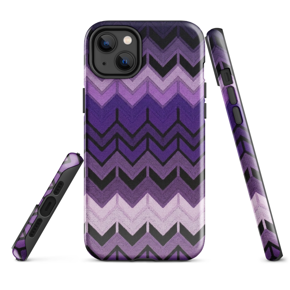 Purple Chevron Tough Case for iPhone®