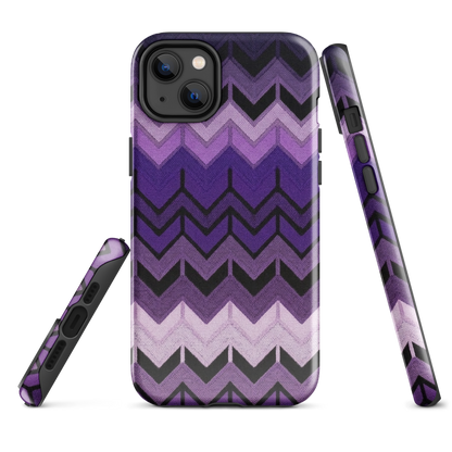 Purple Chevron Tough Case for iPhone®