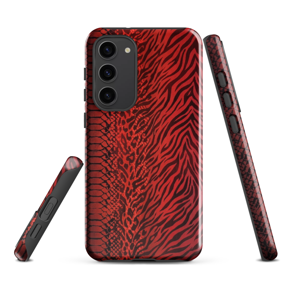 Red Zebra Snake & Leopard Print Tough Case for Samsung