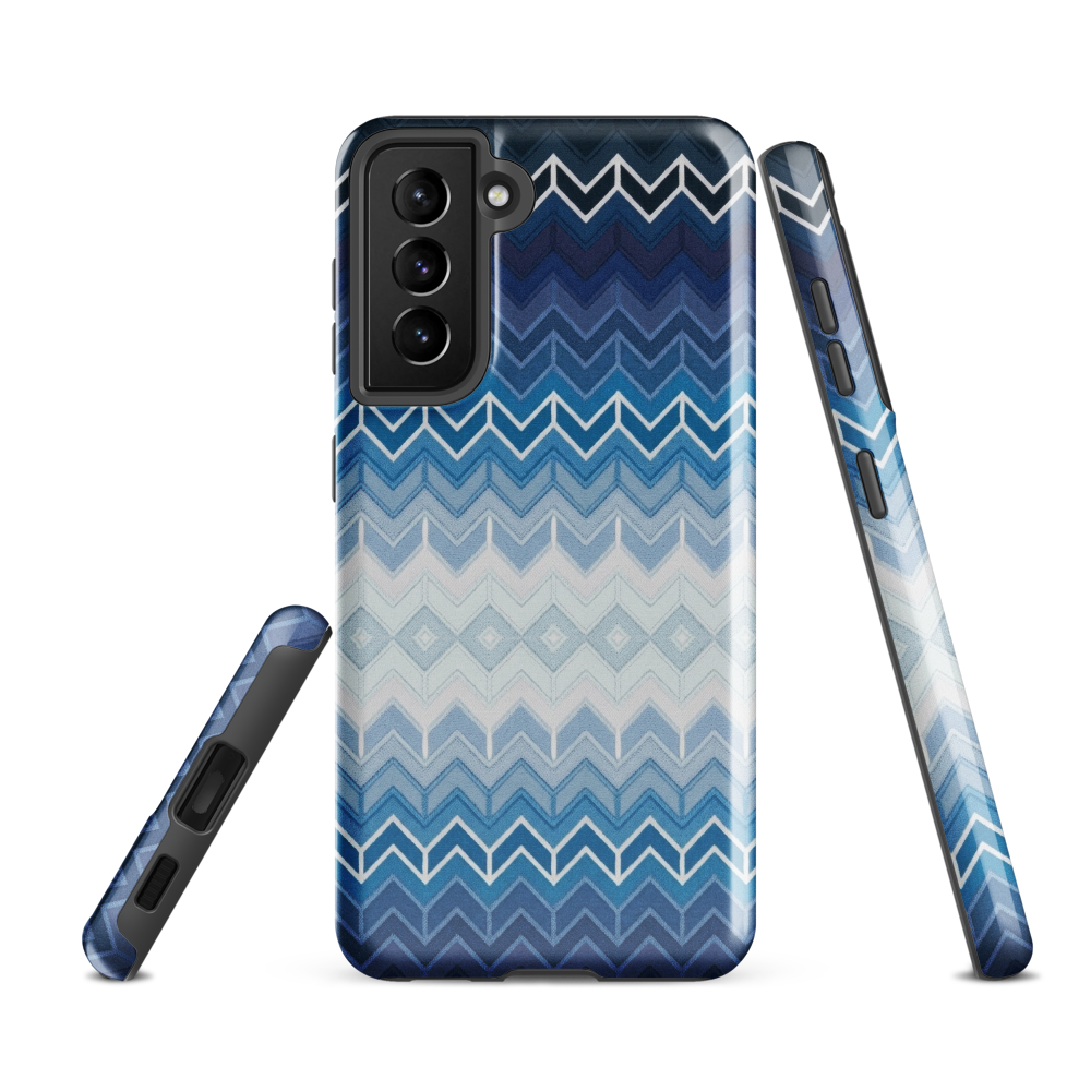 Blue Chevron Tough Case for Samsung