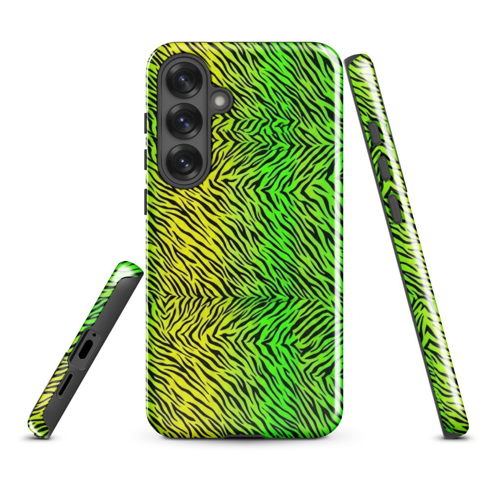 Green & Yellow  Zebra Print Tough Case for Samsung