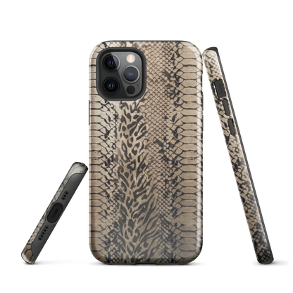 Neutral Snake Skin Tough Case for iPhone®