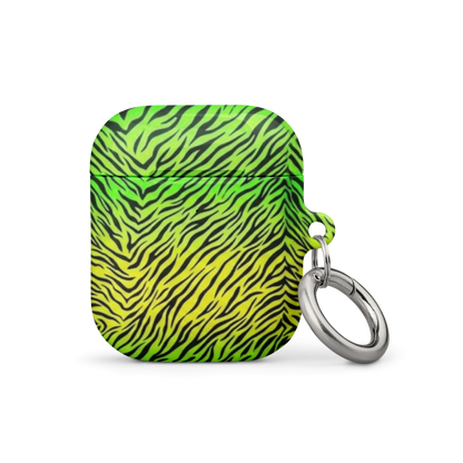 Neon Yellow and Green Zebra Animal Print Case for AirPods®