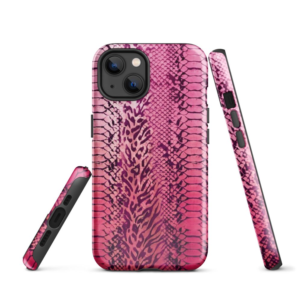 Pink Leopard Print and Snake Skin Tough Case for iPhone®