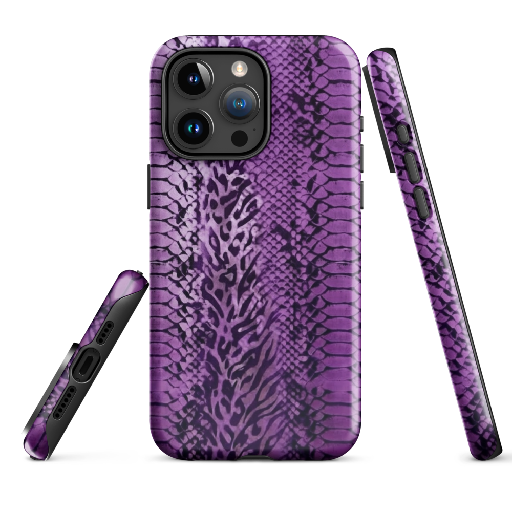 Purple Snake Skin Tough Case for iPhone®