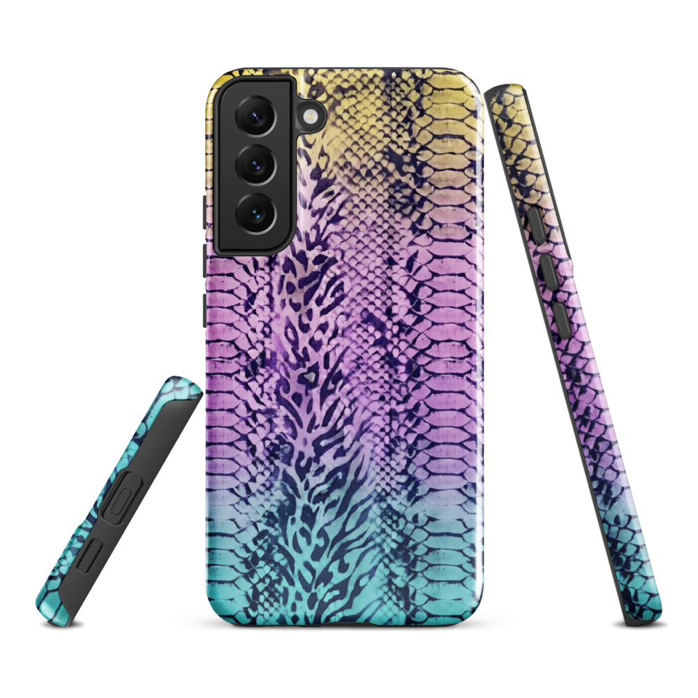 Faded Rainbow Snake Skin Zebra & Leopard Print  Tough Case for Samsung