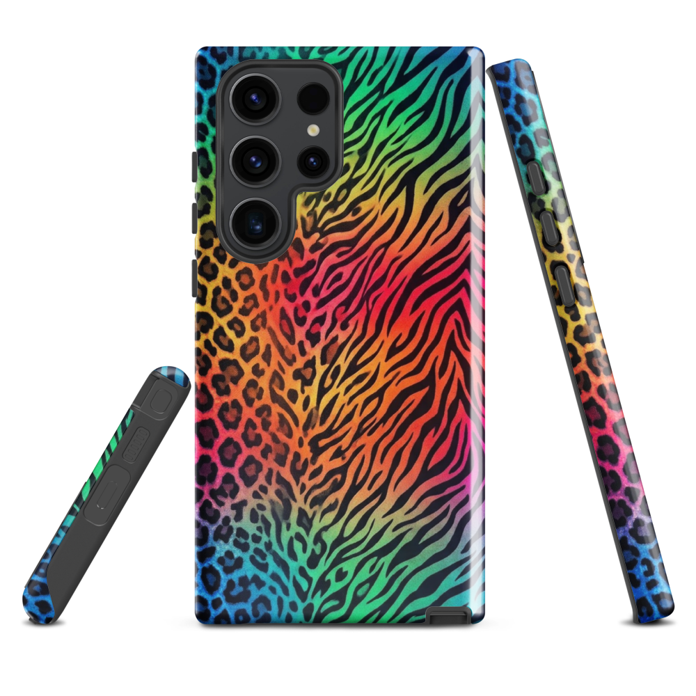 Rainbow Leopard & Zebra print Tough Case for Samsung