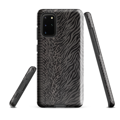Black and Gray Zebra and Leopard print Tough Case for Samsung