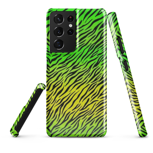 Green & Yellow  Zebra Print Snap Case for Samsung