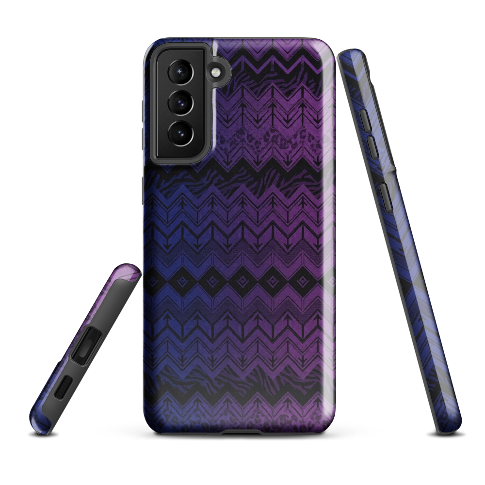 Purple & Blue Chevron Classic Tough Case for Samsung
