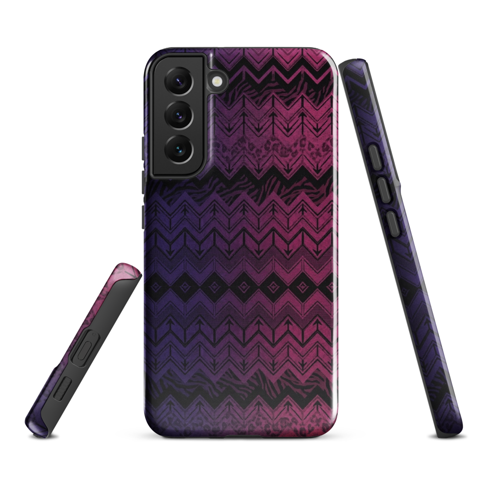 Purple & Pink Chevron Classic Pattern Tough Case for Samsung